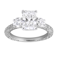 LuvMyJewelry Marilyn 14K Gold 2.65 Ct Radiant Lab Grown Diamond Engagement Ring