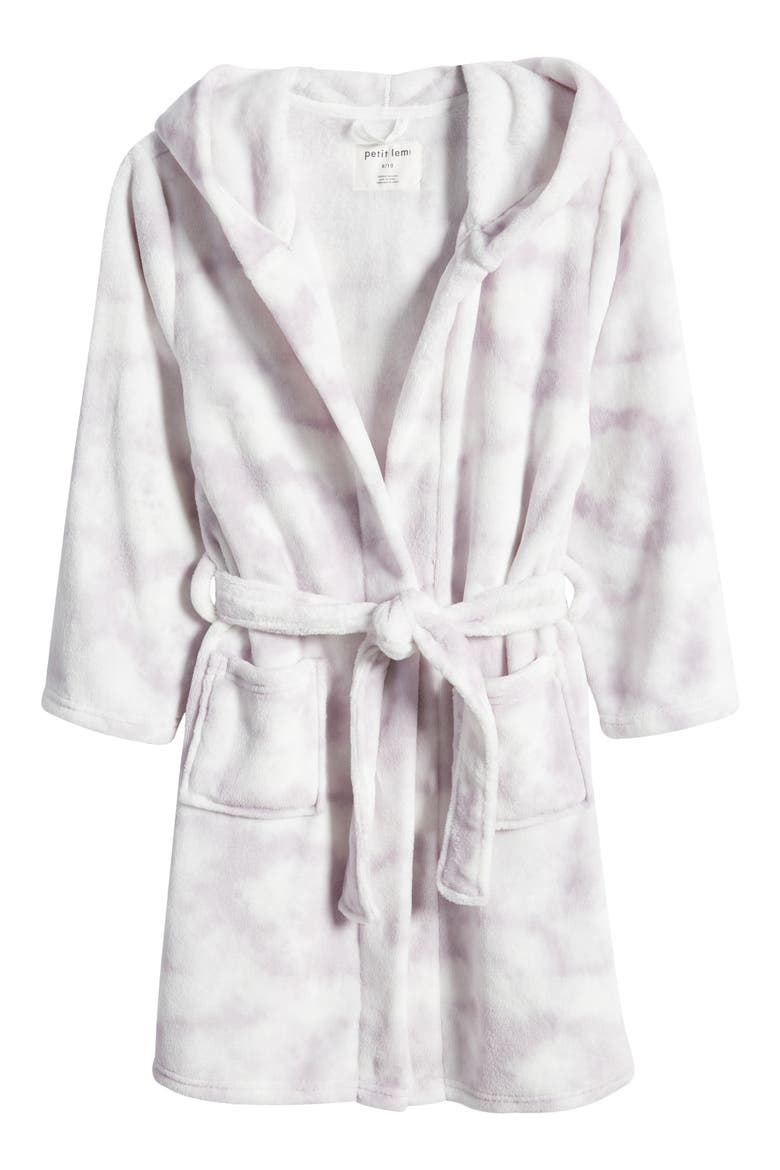 Kids' Tie Dye Recycled Polyester Hooded Robe, Main, color, 700 LAVENDER