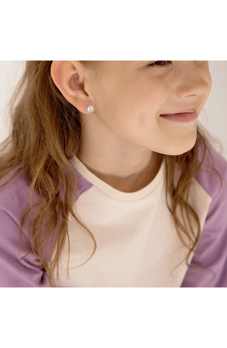 In Season Jewelry Prong Set Stone Earrings, Alternate, color, Silver