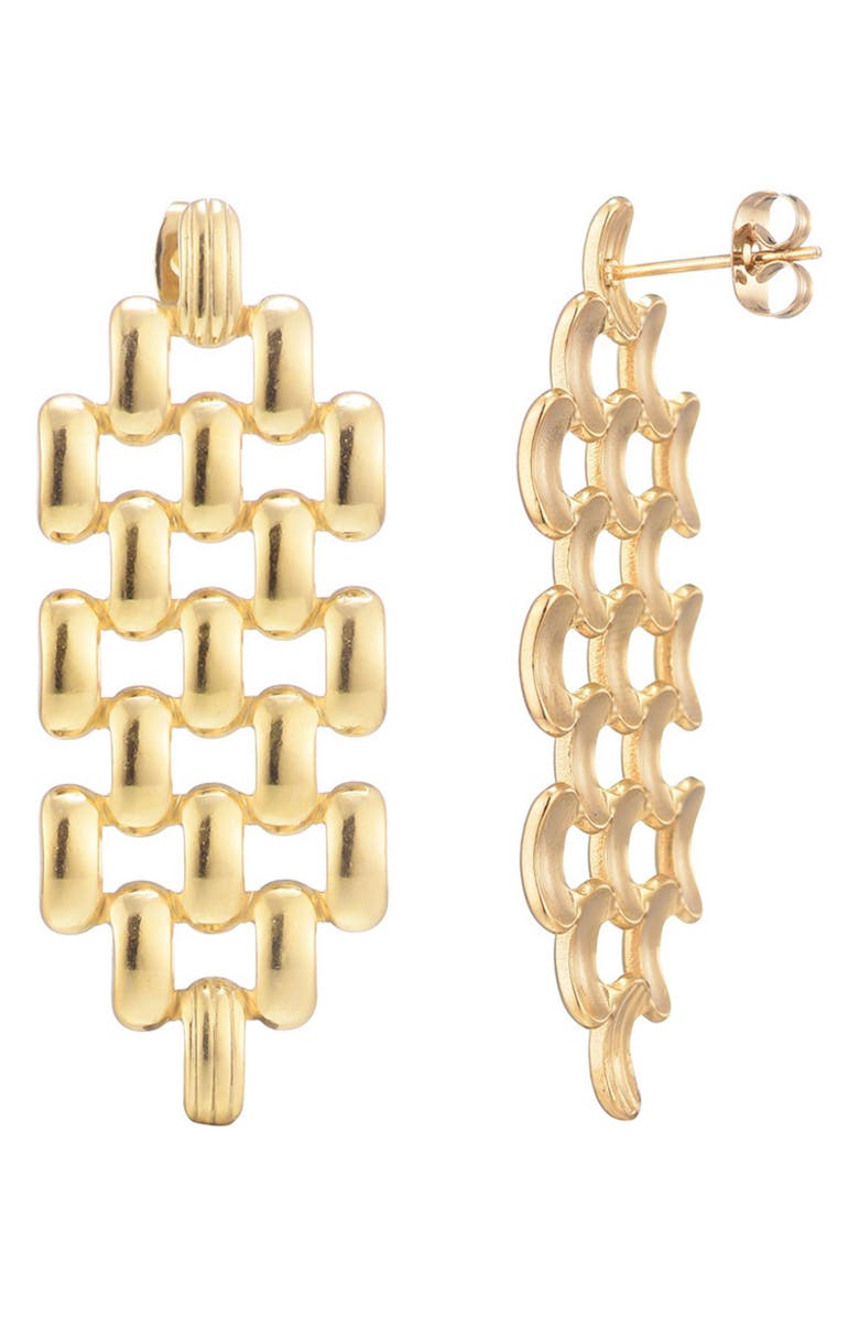 Adornia Tarnish Resistant Chandelier Earrings, Main, color, Gold