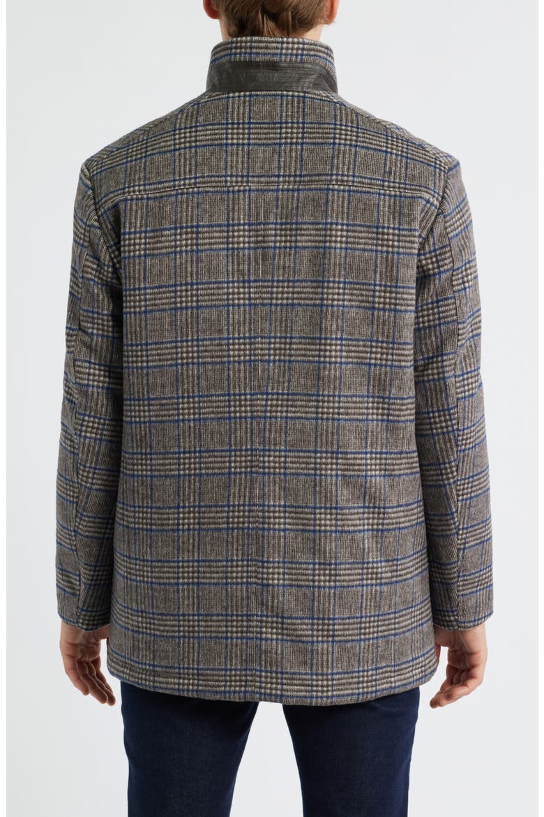 Upton Bib Insert Wool Blend Car Coat, Alternate, color, BROWN PLAID