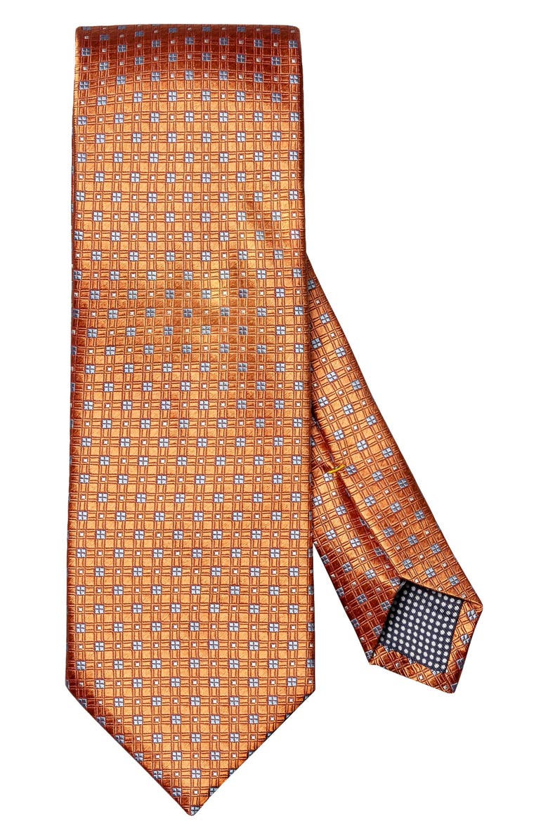 Eton Micropattern Jacquard Silk Tie, Main, color, 