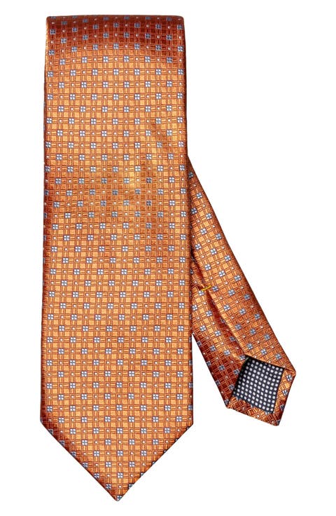 Micropattern Jacquard Silk Tie