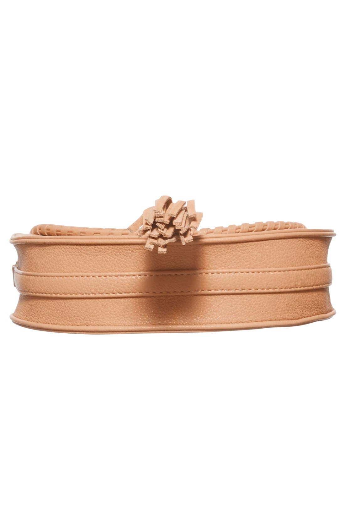 Tassel Flap Crossbody Bag, Alternate, color, TAN