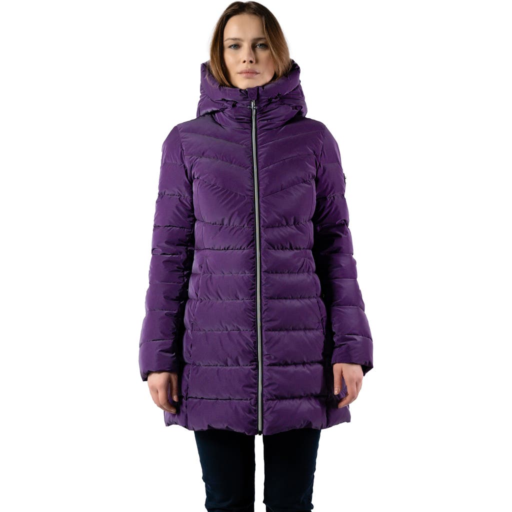Woodpecker Long Robin Medium Weight Coat In Purple
