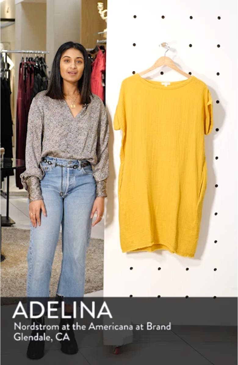 Textured Organic Cotton Shirt Dress, sales video thumbnail