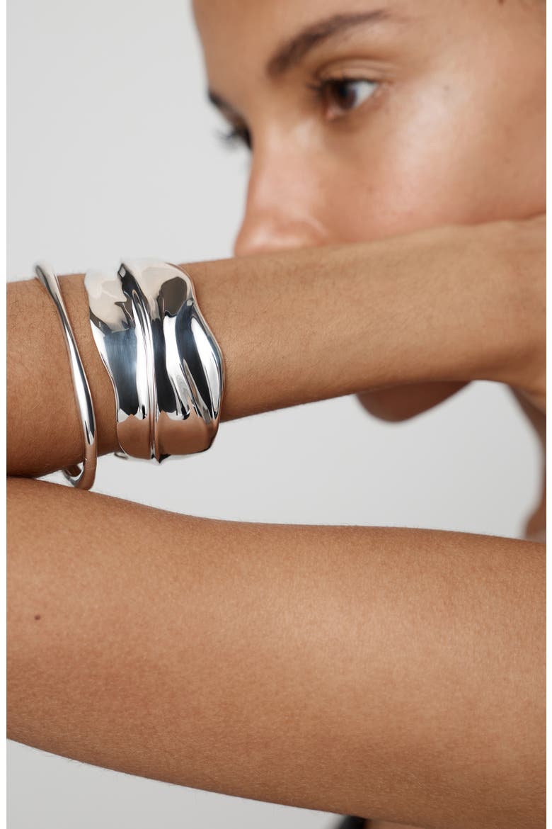 Nomade Sterling Silver Bold Cuff, Alternate, color, STERLING SILVER