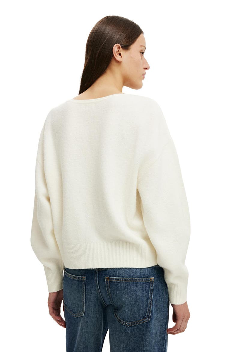Women's Softest Luxe  Slouchy V Knit, Alternate, color, Porcelain