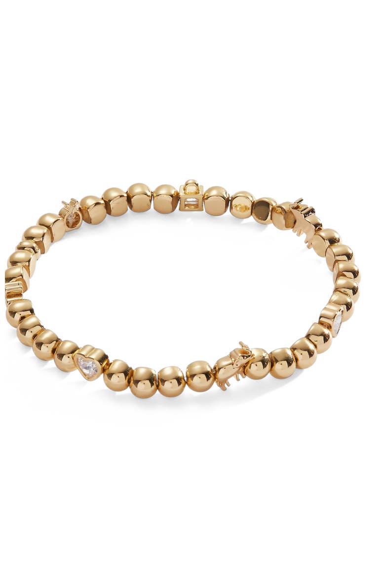 Love Luck Stretch Bracelet, Main, color, Gold