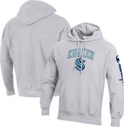 Champion Men's Champion Heather Gray Seattle Kraken Reverse Weave Pullover Hoodie