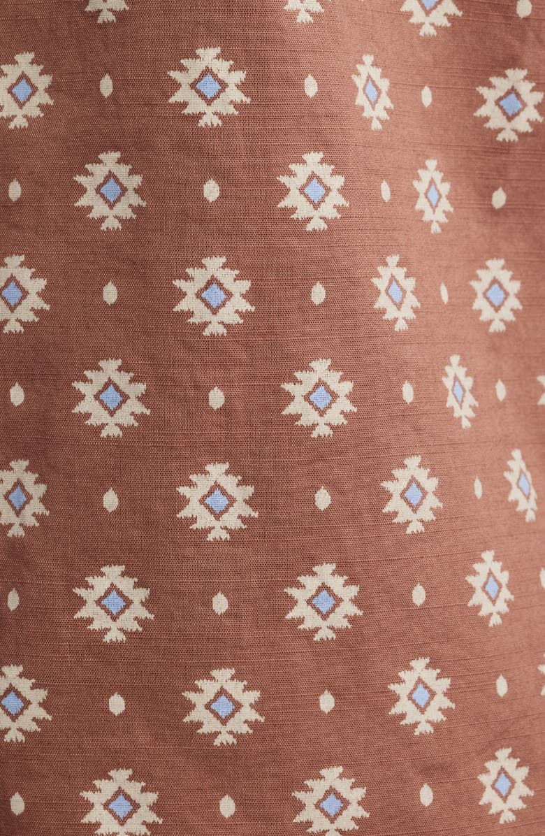 Pendleton Shoreline National Park Print Short Sleeve Cotton Button-Up Shirt, Alternate, color, Geo Red Brown