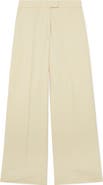 Reiss Anya Wide Leg Silk & Wool Pants