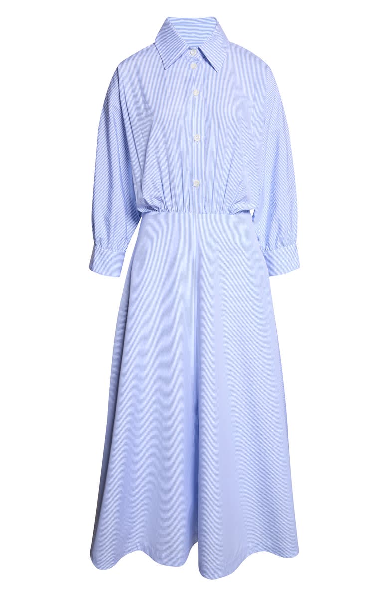 Altuzarra Eleanor Stripe Cotton Poplin Shirtdress, Main, color, Cornflower Stripe