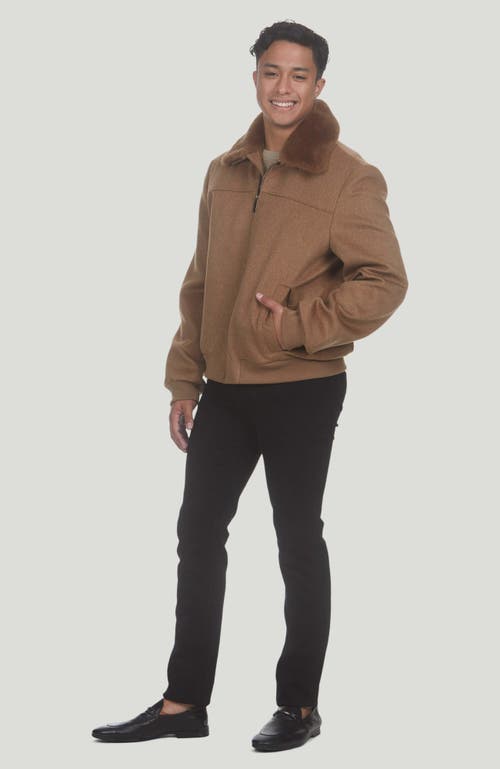Gorski Wool Jacket With Shearling Lamb In Brown