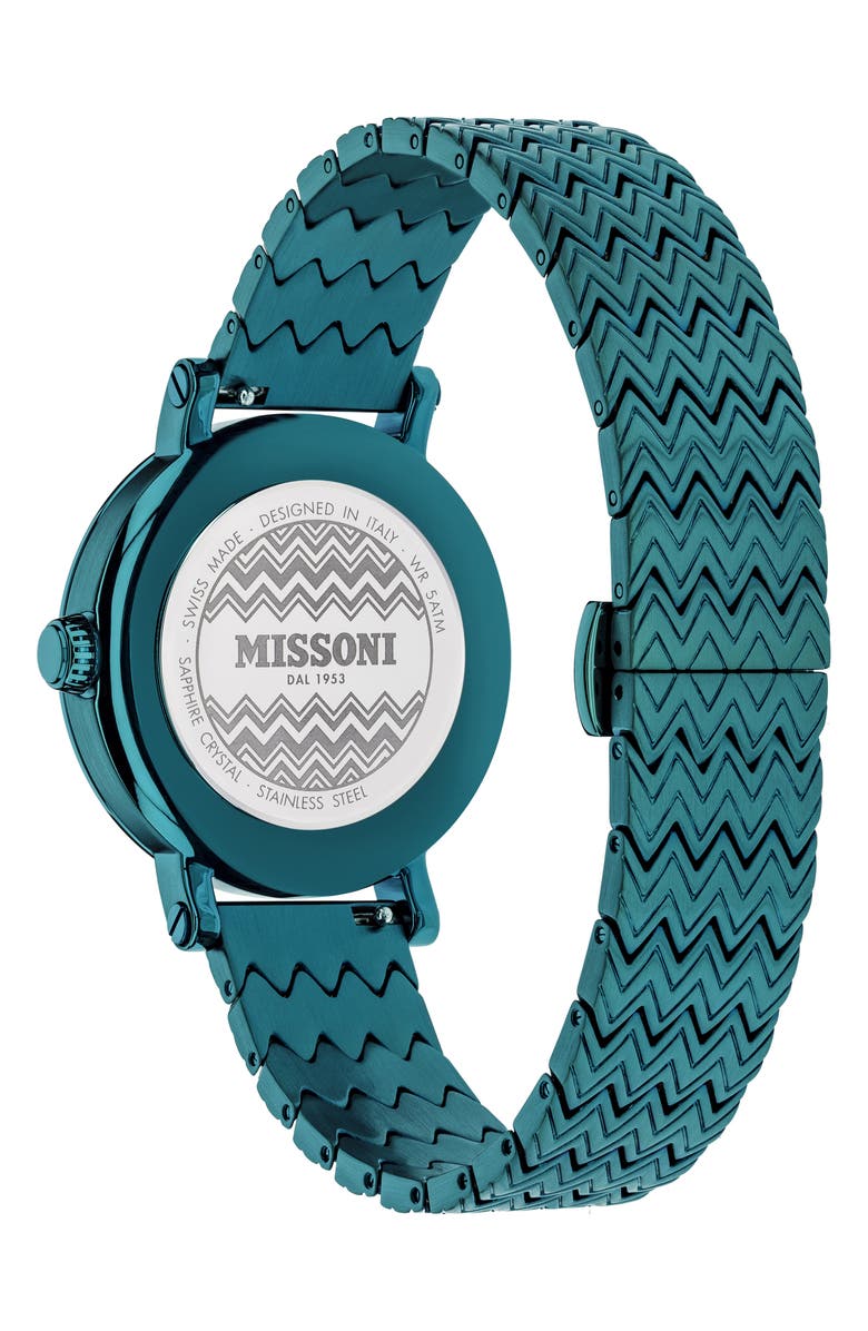 Missoni Melrose Bracelet Watch, 36mm, Alternate, color, Ip Green
