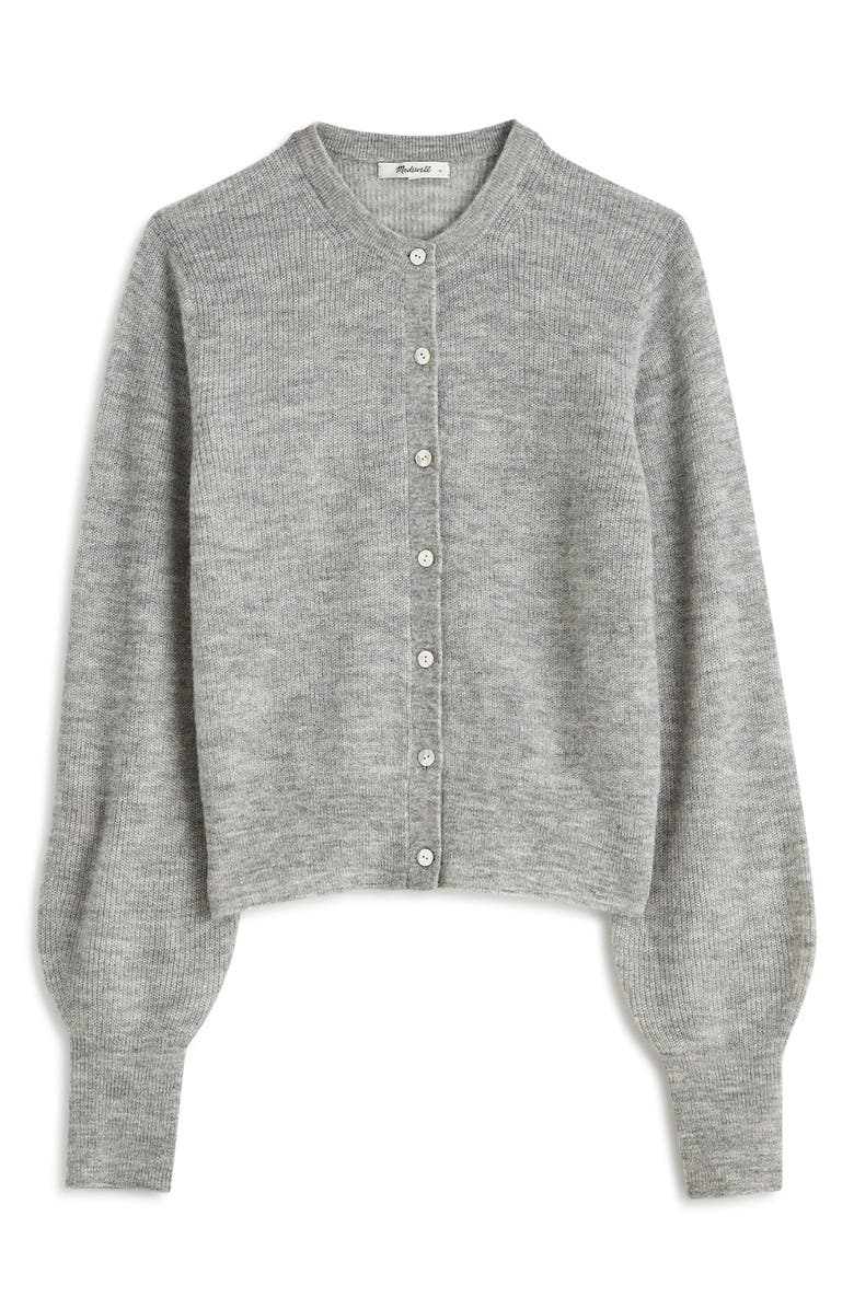 Madewell Ribbed Alpaca Blend Crewneck Cardigan, Main, color,