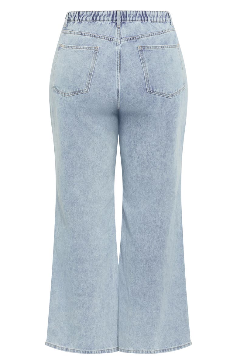 City Chic Harley Fit Kyla Wide Leg Jeans, Alternate, color, Light Wash