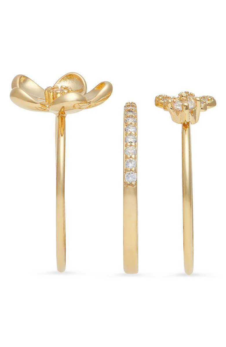 Nordstrom Set of 3 Cubic Zirconia Rings, Alternate, color, 