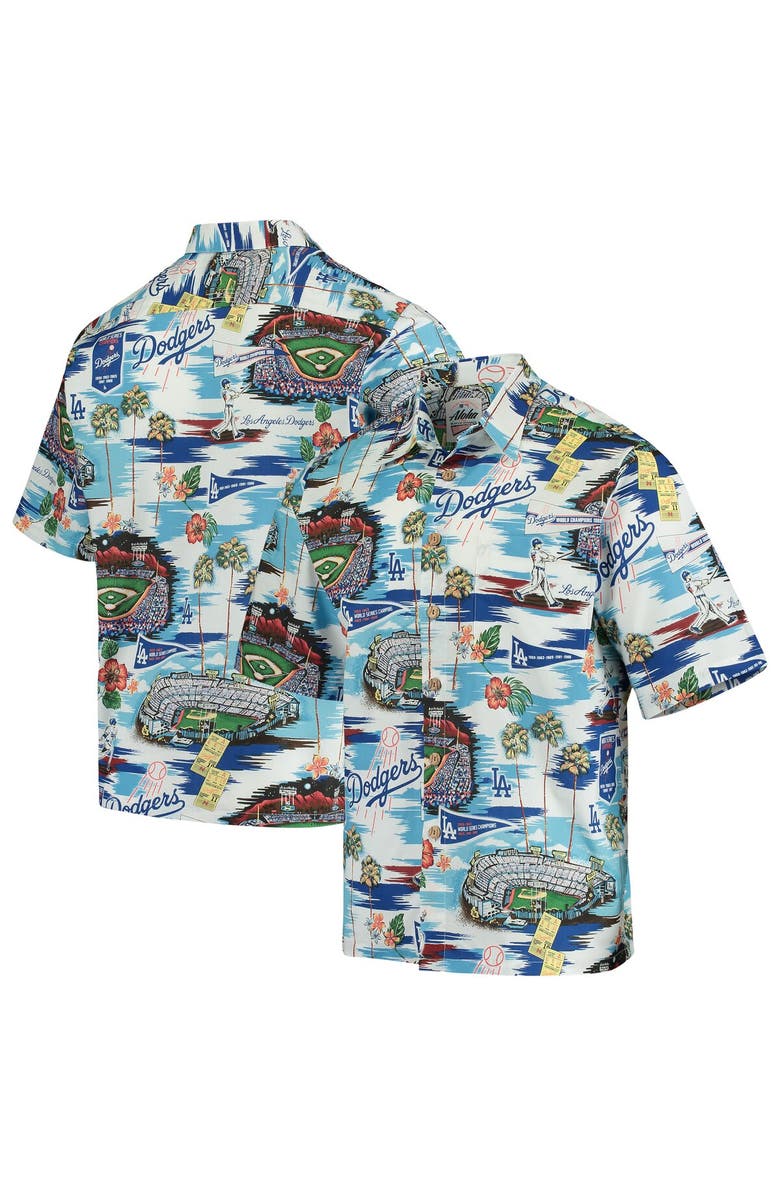 Reyn Spooner Los Angeles Dodgers Reyn Spooner Scenic Button-Up Shirt - Royal, Main, color, 