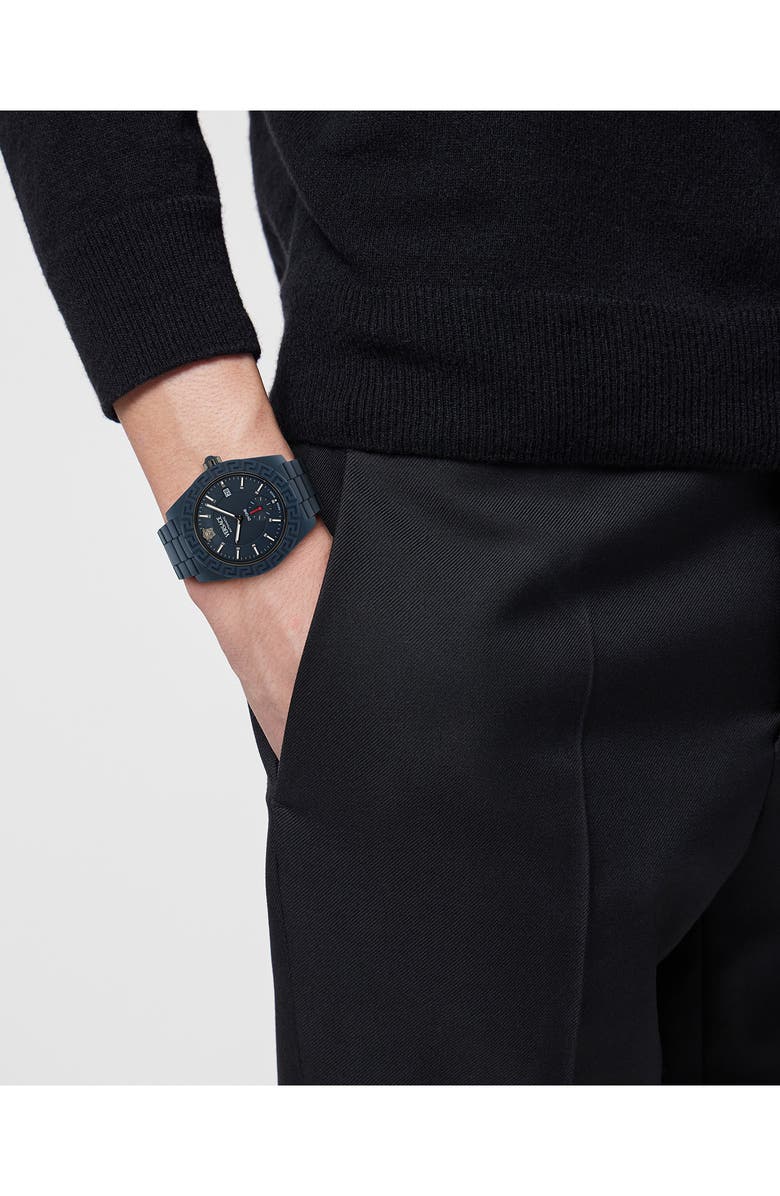 Versace DV One Ceramic Bracelet Chronograph Watch, 43mm, Alternate, color, 