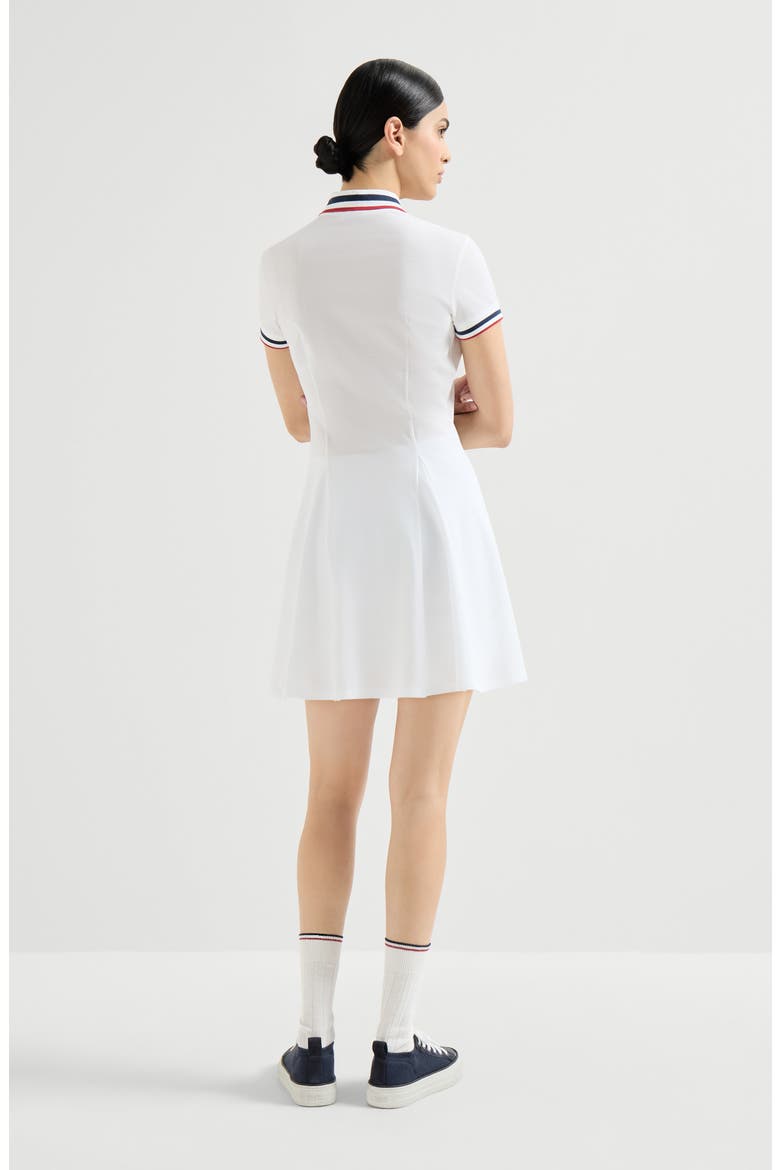 Mini dress with logo, Alternate, color, White