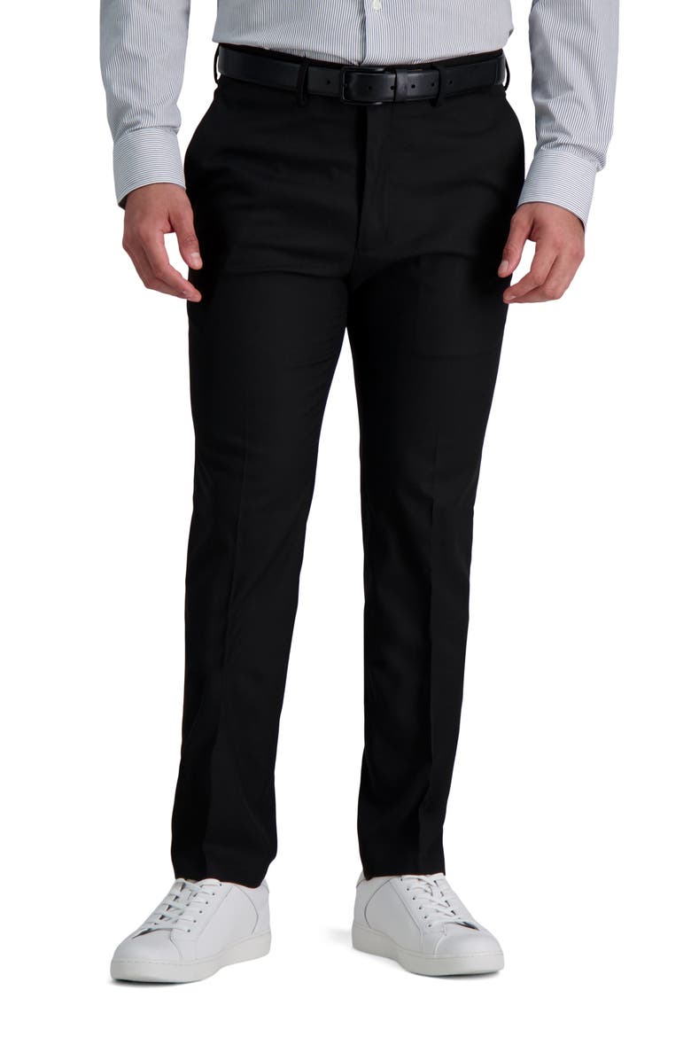 Sharkskin Slim Fit Stretch Dress Pant, Main, color, BLACK