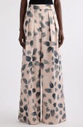 Dries Van Noten Pamplona Floral Pleated Wide Leg Pants