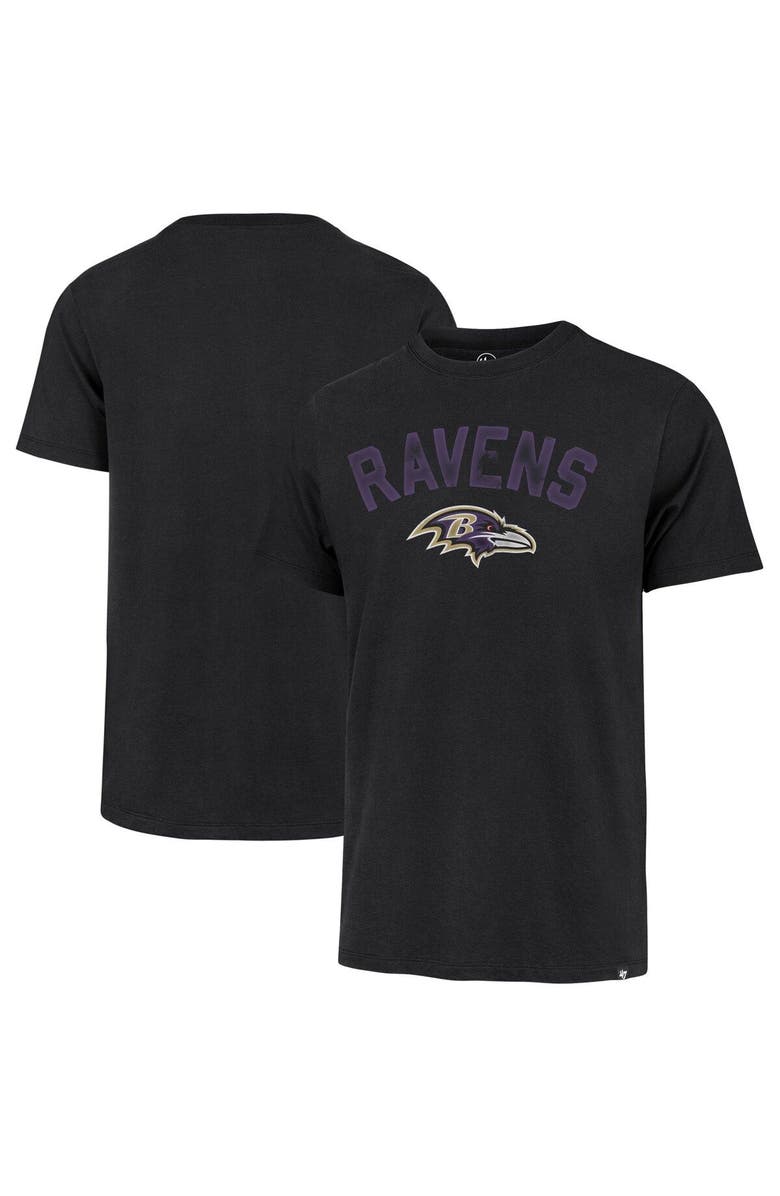 '47 Men's '47 Black Baltimore Ravens All Arch Franklin T-Shirt, Main, color, Black