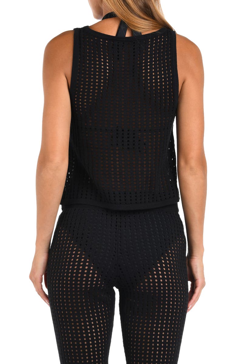 Sunshine 79 Resort Crochet Cover-Up Tank, Alternate, color, Black