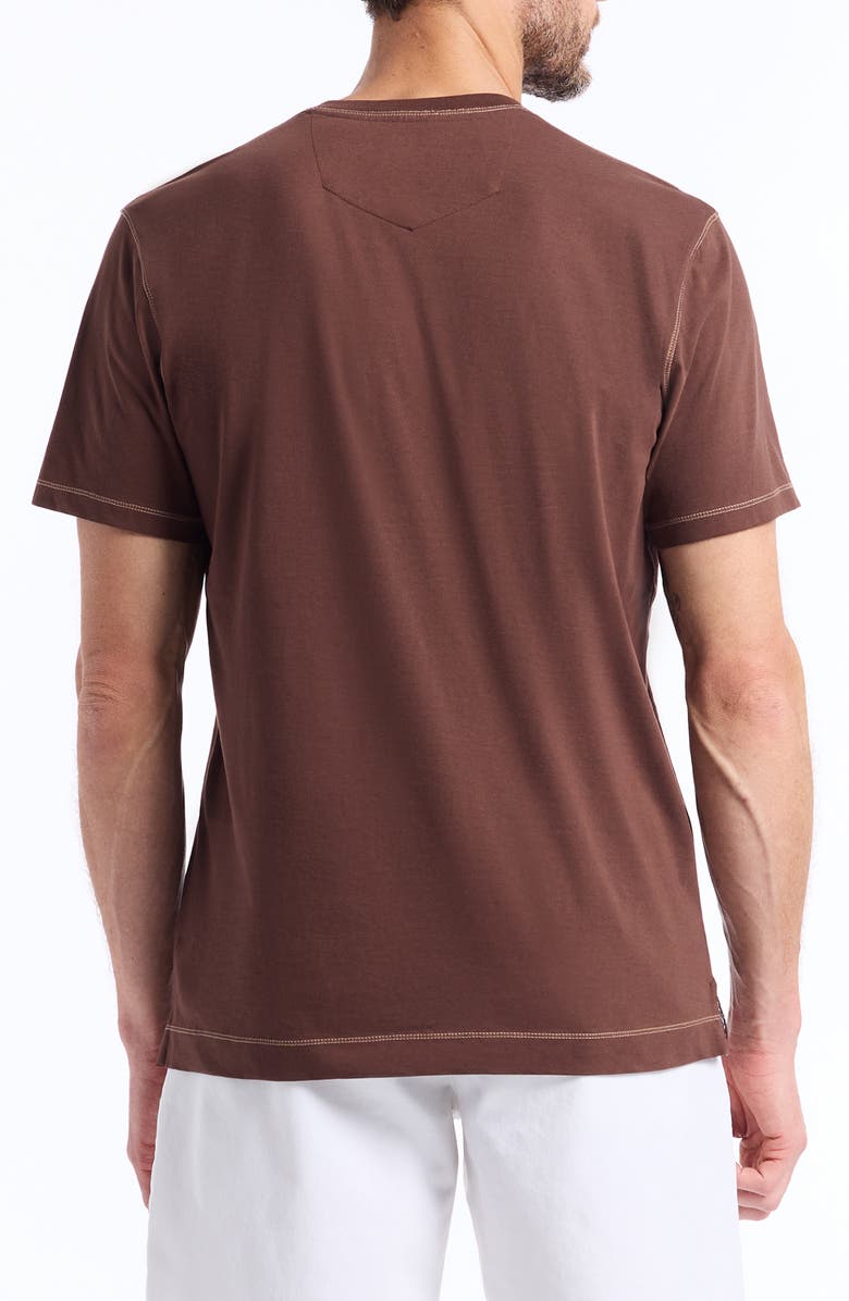 Robert Graham Damien V-Neck T-Shirt, Alternate, color, Brown