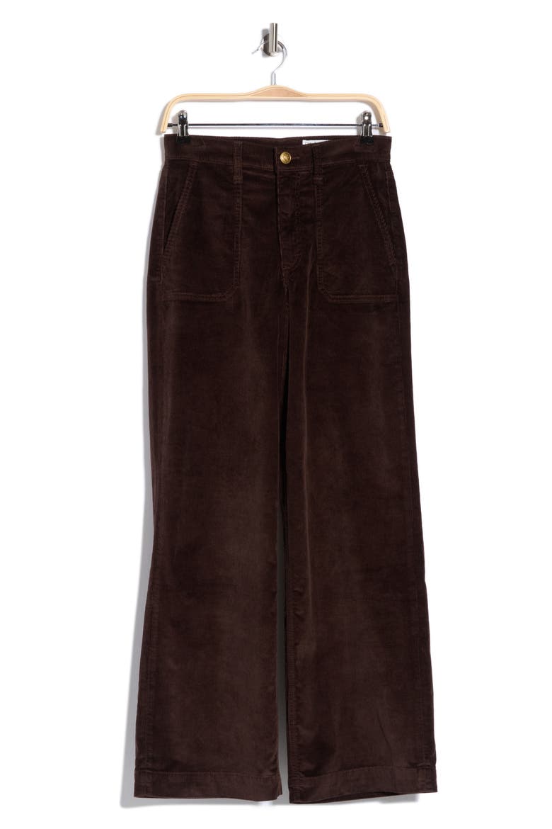 Hadley Corduroy Wide Leg Trousers, Main, color, DARK BROWN