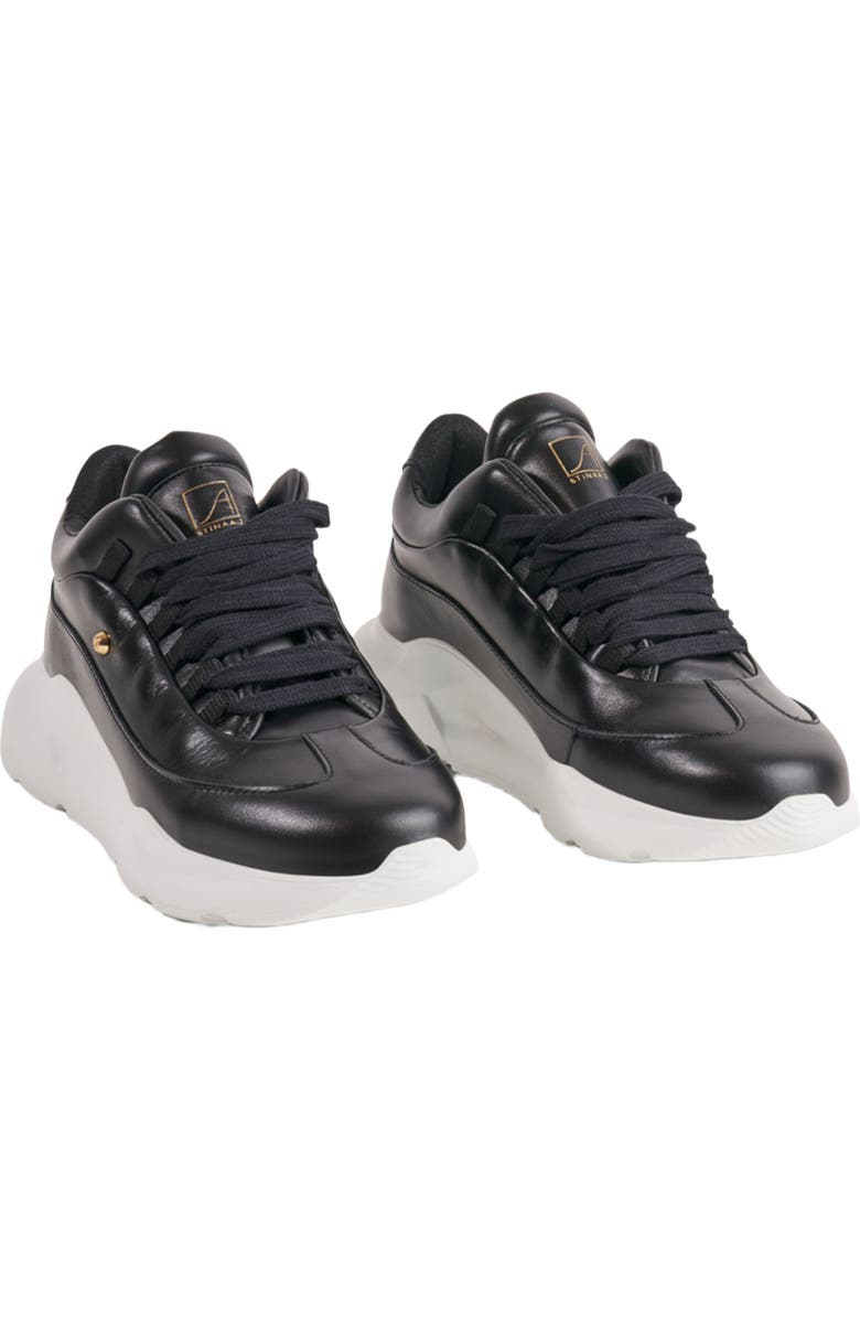Stinaa.J Nova Orthopedic Sneakers, Alternate, color, Black Leather