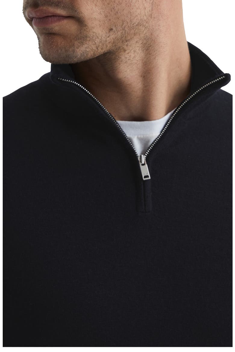 Blackhall Quarter Zip Wool Sweater, Alternate, color, NAVY
