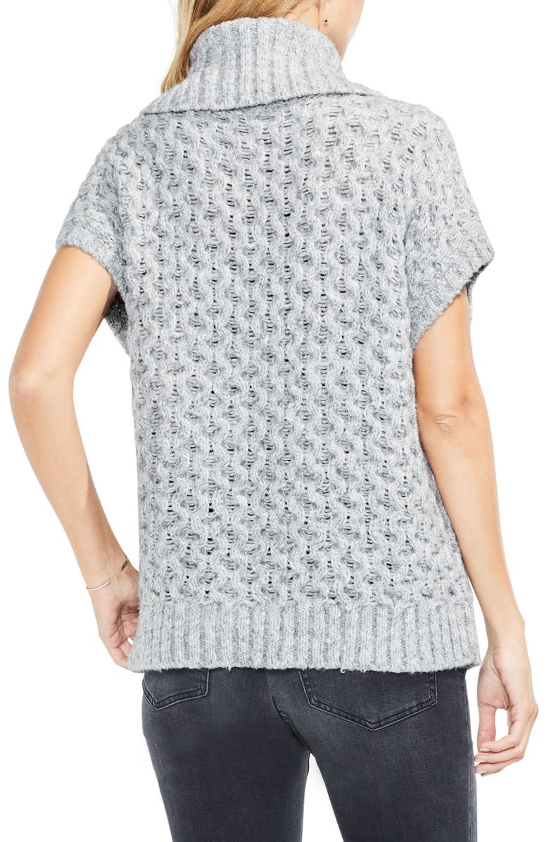 Two by Vince Camuto Honeycomb Funnel Neck Sweater, Alternate, color, 