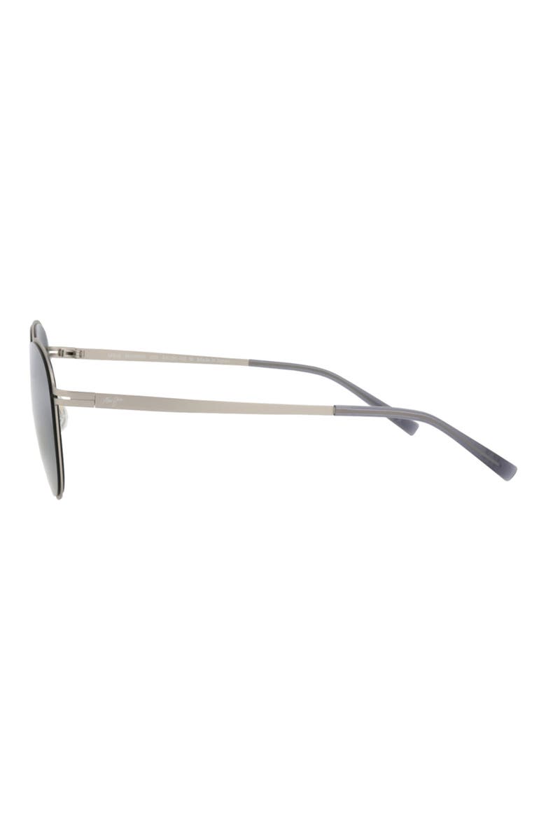 53mm Polarized Bi-Gradient Aviator Sunglasses, Alternate, color, SILVER SILVER GREY
