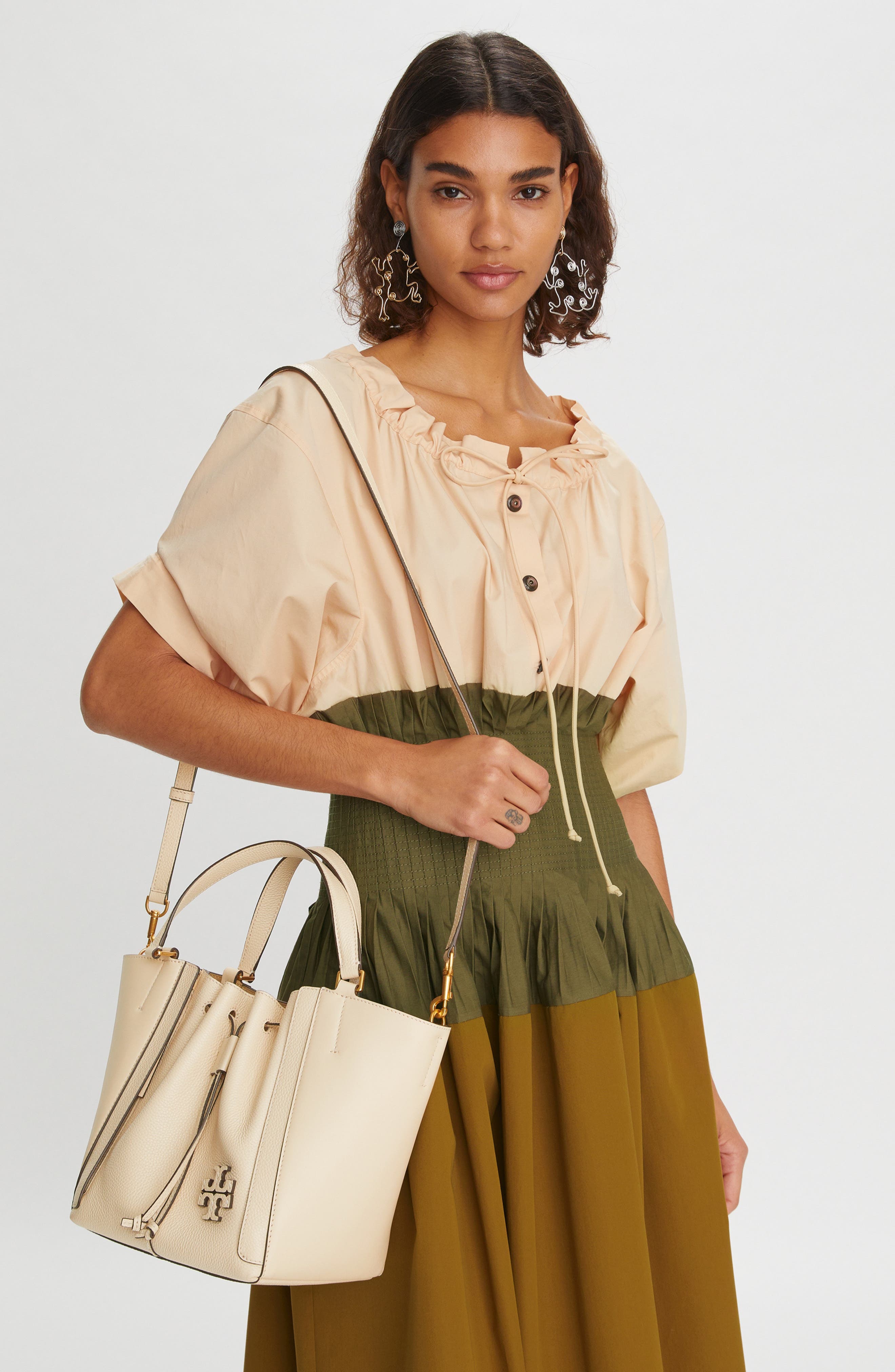 McGraw Dragonfly Leather Tote, Alternate, color, BRIE