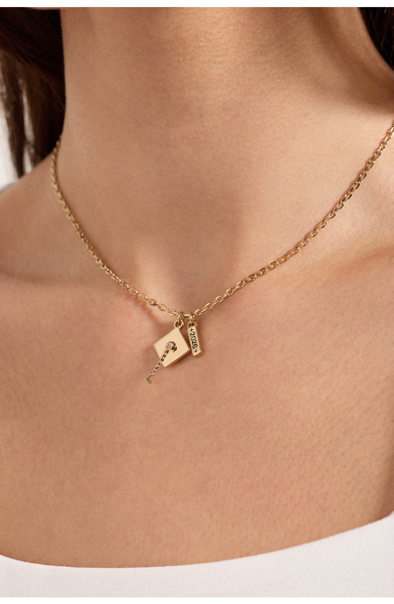 Alex and Ani Graduation 2026 Multi Charm Pendant, Alternate, color, Gold