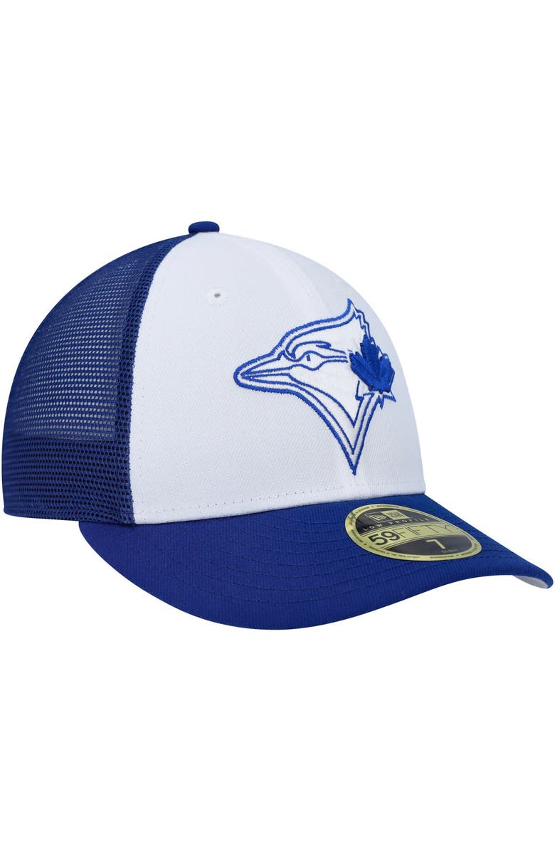 New Era Men's New Era White/Royal Toronto Blue Jays 2023 On-Field Batting Practice Low Profile 59FIFTY Fitted Hat, Alternate, color, White