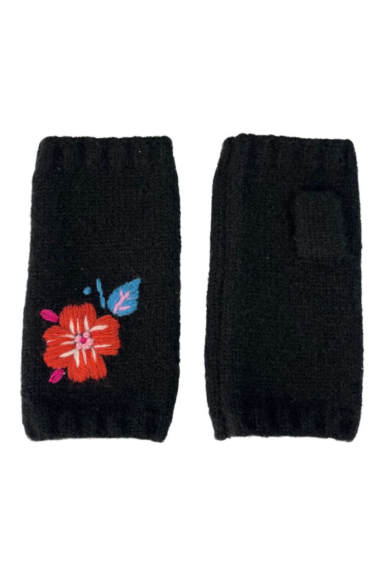 Embroidered Arm Warmer, Main, color, BLACK