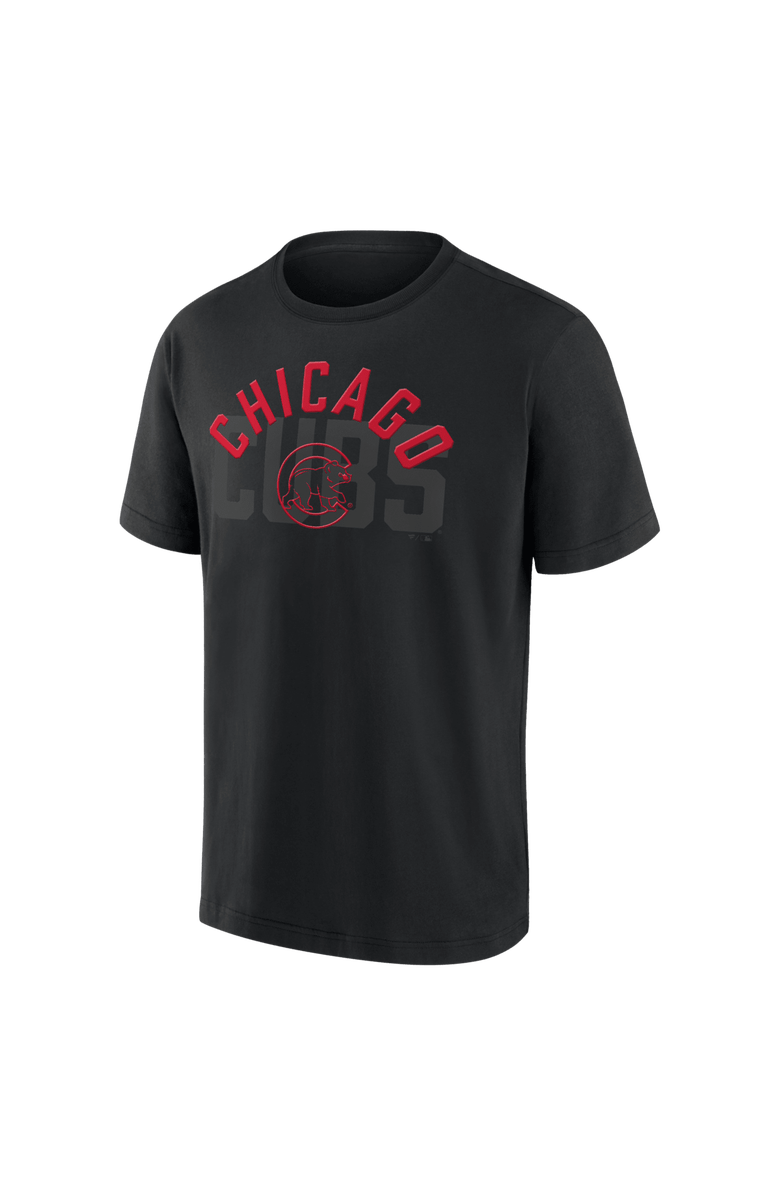 FANATICS Men's Fanatics  Chicago Cubs Black Out Heavyweight T-Shirt, Alternate, color, Black