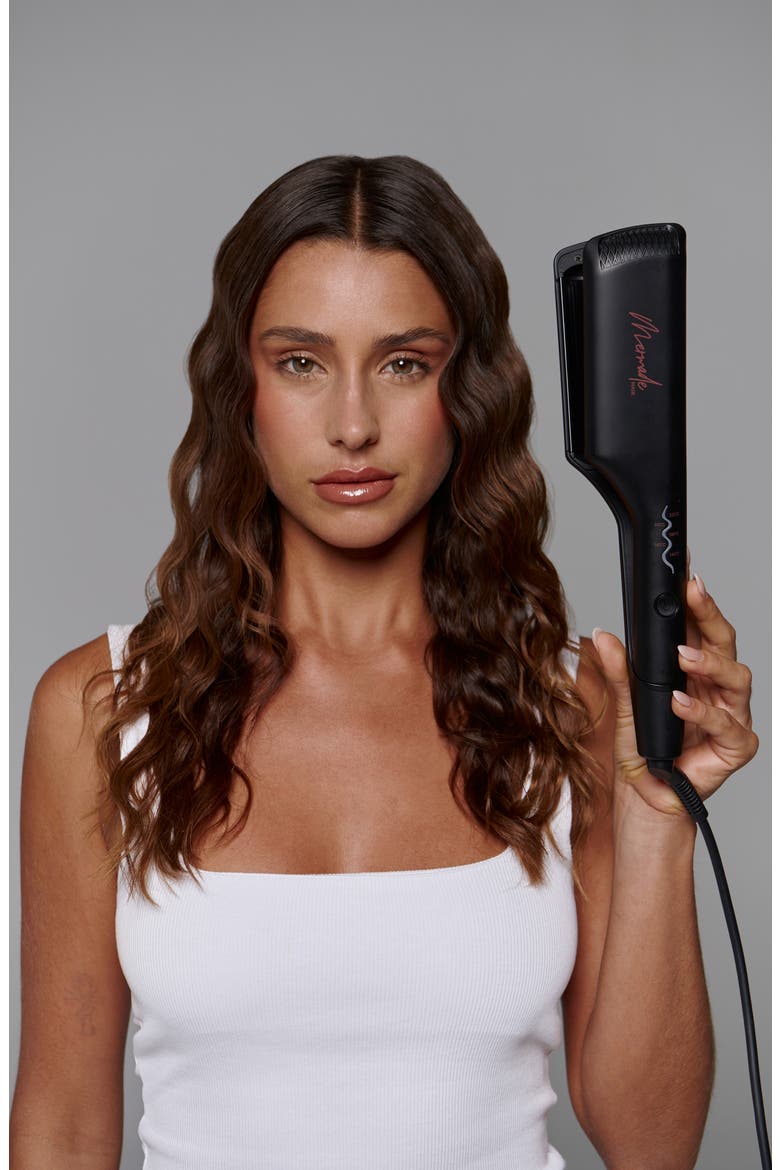 1-Inch Mini Double Waver Hair Iron, Alternate, color, BLACK