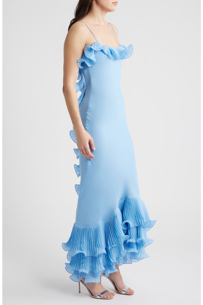 Delina Open Back Mermaid Gown, Alternate, color, BABY BLUE