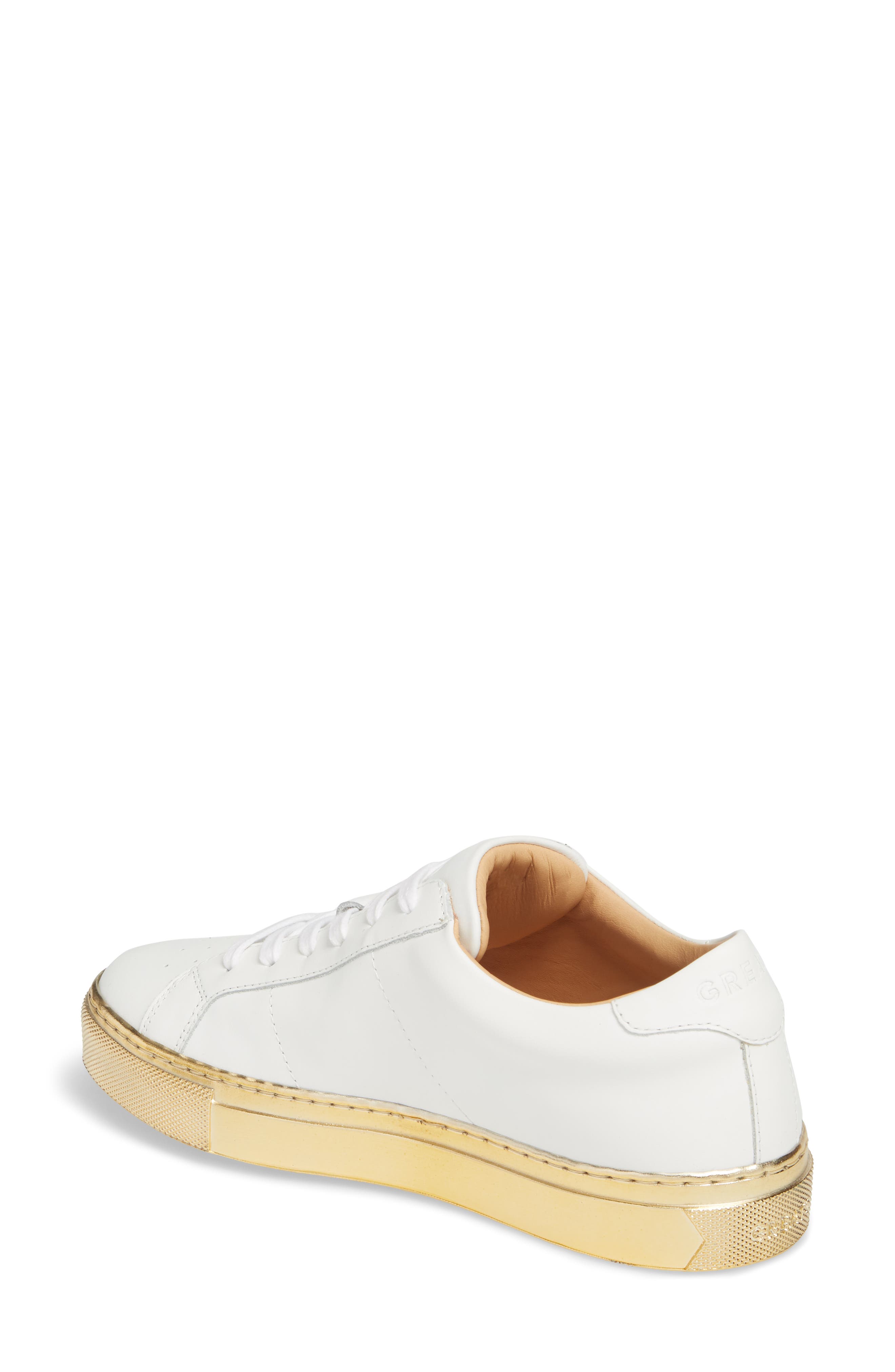 Royale Low Top Sneaker, Alternate, color, BLANCO GOLD LEATHER