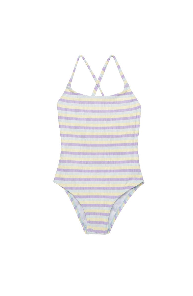 Gottex Kids Lollipop Textured Criss Cross Back Adjustable One Piece, Main, color, Lollipop-Multi