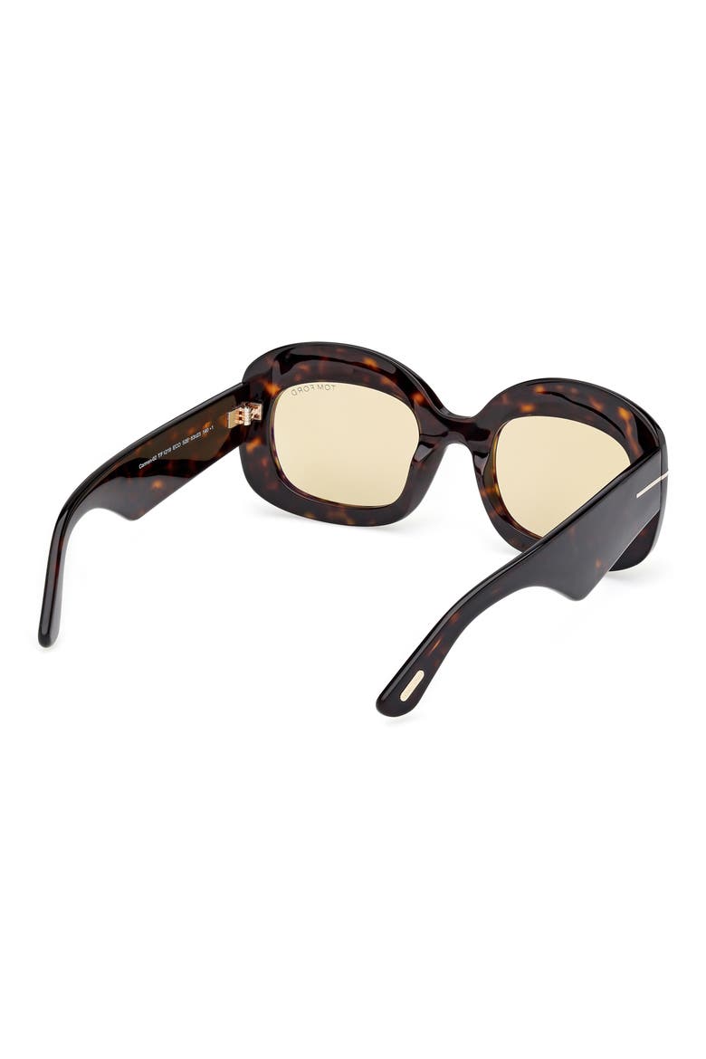 53mm Square Sunglasses, Alternate, color, DARK HAVANA / BROWN
