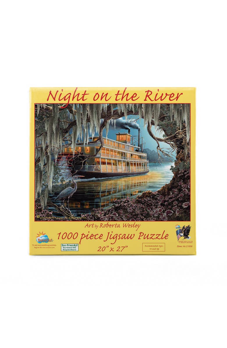 Sunsout Night on the River 1000 piece Jigsaw Puzzle for Adults, Alternate, color, Multicolor