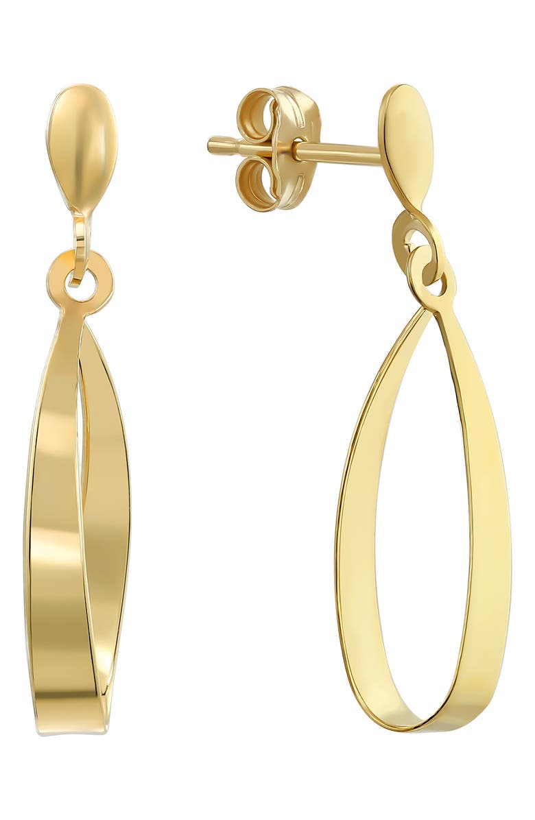 CANDELA JEWELRY 10K Yellow Gold Teardrop Earrings, Main, color,