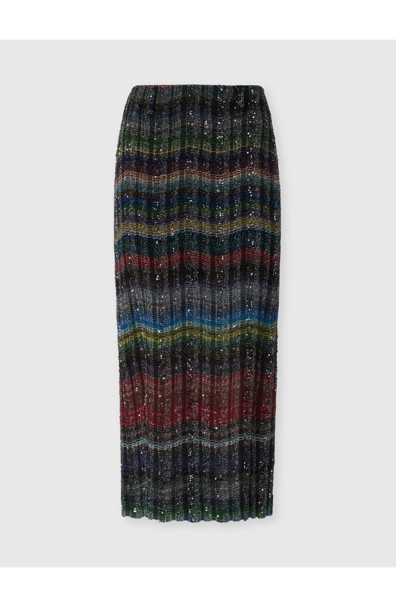 Missoni Long Pencil Skirt With Wave Pattern, Main, color, Multicoloured