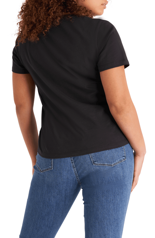 The Standard Stitch The V Neck Tee In Onyx