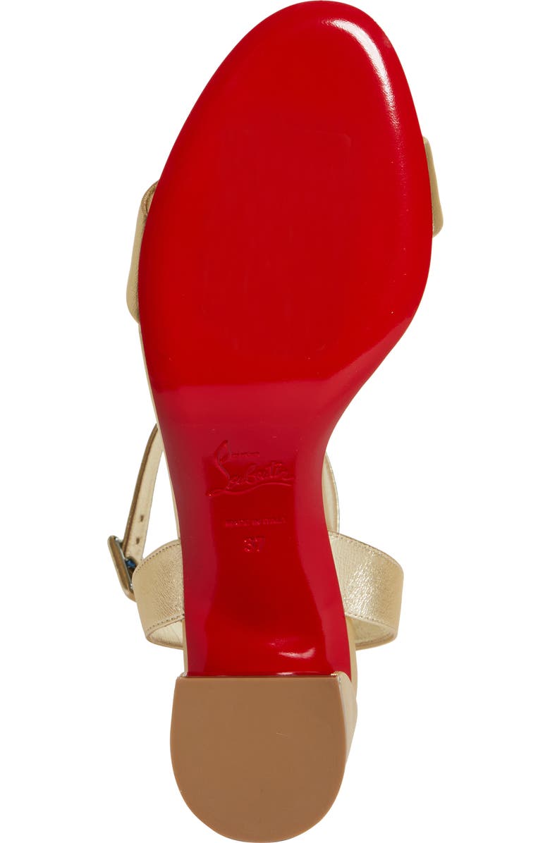 Christian Louboutin Miss Sabina Metallic Sandal, Alternate, color,